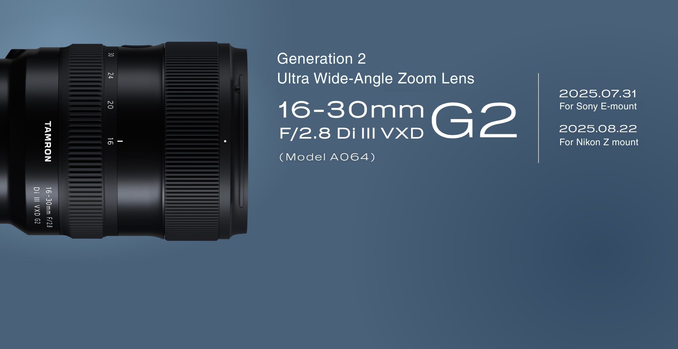 the Next Generation 16-30mm F2.8 G2 Ultra Wide-Angle Zoom Lens